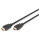 DIGITUS HDMI Anschlusskabel mit Ethernet , 4K 60Hz, 1m, sw