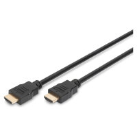 DIGITUS HDMI-Kabel A->A Ethernet St/St 4K 3.0m schwarz gold
