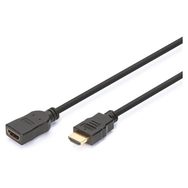 DIGITUS HDMI Verlängerungskabel m. Ethernet 4K 3m schwarz