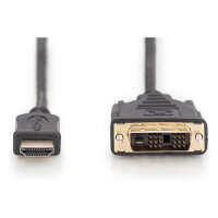 DIGITUS HDMI-Adapterkabel HDMI->DVI Full-HD 2m schwarz