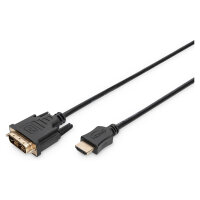 DIGITUS HDMI-Kabel A->DVI(18+1) St/St 3.0m schwarz FullHD