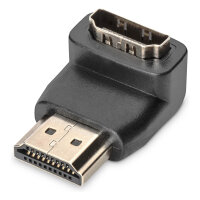 DIGITUS HDMI Adapter, 90° gewinkelt, schwarz-gold