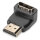 DIGITUS HDMI Adapter, 90° gewinkelt, schwarz-gold