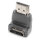 DIGITUS HDMI Adapter, 90° gewinkelt, schwarz-gold