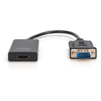 DIGITUS Konverter VGA > HDMI + Audio Full HD 1080p schwarz