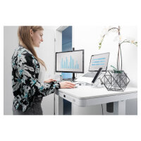Schreibtisch elektrisch höhenverstellbar mit Schublade und USB-Ladestation 1200x600x120mm 50KG DIGITUS White