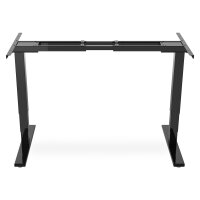 DIGITUS Elektrisch höhenverstellbares Tischgestell, Dual-Motor, 3-Stufen, Schwarz