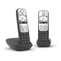 GIGASET A690A DUO mit Anrufbeantworter - schwarz/silber