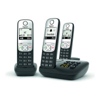 GIGASET A690A TRIO mit Anrufbeantworter - schwarz/silber