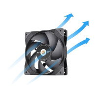 120mm Thermaltake GT12 PC Cooling Fan TT Premium Edition Black - 1 Pack