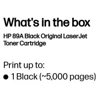 HP Toner 89A CF289A Schwarz bis zu 5.000 Seiten