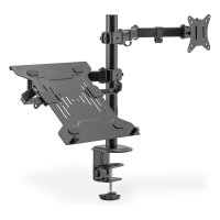 DIGITUS Single Monitorhalterung & Notebookhalterung, 1x32", 2x 9 kg