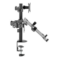 DIGITUS Single Monitorhalterung & Notebookhalterung, 1x32", 2x 9 kg