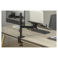 DIGITUS Single Monitorhalterung & Notebookhalterung, 1x32", 2x 9 kg