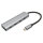 DIGITUS USB-C-Hub 4-Port 3.1->4xC3.1 integr. Kabel silber