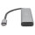 DIGITUS USB-C-Hub 4-Port 3.1->4xC3.1 integr. Kabel silber