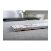 Cherry KW 9100 Slim - Tastatur Wireless white QWERTZ DE mit Mac-Layout