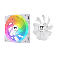 120mm Thermaltake SWAFAN EX12 ARGB PC Cooling Fan White TT Premium Edition 3 Fan Pack