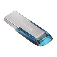 STICK 128 GB Sandisk Ultra Flair - 3.2 Gen 1 - Blau - Silber