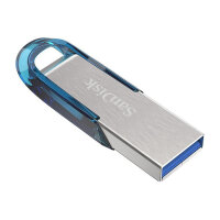 STICK 128 GB Sandisk Ultra Flair - 3.2 Gen 1 - Blau - Silber