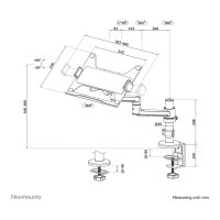 Neomounts DS20-425BL1 Tischhalterung für Laptops Gelenkarm (11.6" - 17.3") max 5kg - Schwarz