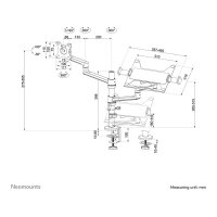 Neomounts DS20-425BL2 Tischhalterung für 17-27" Bildschirme und 11.6-17.3" Laptops - Schwarz