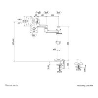 Neomounts DS60-425BL1 Tischhalterung für 17-27" Bildschirme - Schwarz