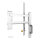 Neomounts FL50-525WH1 mobiler Bodenständer für 55-86" Bildschirme - Weiß