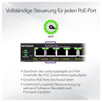 5P Netgear Plus GS305EP-100PES - managed/POE+/63W