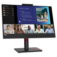 61cm/24" (1920x1080) Lenovo ThinkVision T24v-30 16:9 FHD IPS 75Hz 4ms HDMI VGA DP Speaker Webcam Black