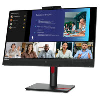 61cm/24" (1920x1080) Lenovo ThinkVision T24v-30 16:9 FHD IPS 75Hz 4ms HDMI VGA DP Speaker Webcam Black