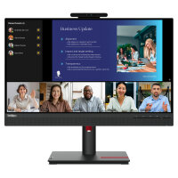 61cm/24" (1920x1080) Lenovo ThinkVision T24v-30 16:9 FHD IPS 75Hz 4ms HDMI VGA DP Speaker Webcam Black