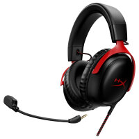 HP HyperX Cloud III Gaming Headset/7.1 Sound/DTS Headphone:X/Spatial Sound/Over-Ear - schwarz/rot
