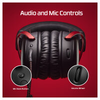 HP HyperX Cloud III Gaming Headset/7.1 Sound/DTS Headphone:X/Spatial Sound/Over-Ear - schwarz/rot