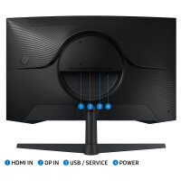 68,6xm/27" (2560x1440) Samsung Odyssey G5 Gaming G55C S27CG554EU 16:9 QHD 1ms 165Hz HDR10 HDMI DP Black
