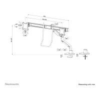Neomounts Full-Motion-Tischhalterung für 17-27" Bildschirme 16KG DS75S-950BL2 Black