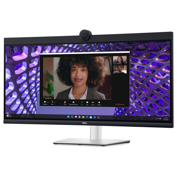 86,71cm/34" (3440x1440) Dell P3424WEB 21:9 Curved WQHD IPS 60Hz 5ms HDMI DP RJ45 Webcam USB-C VESA Black/Silver