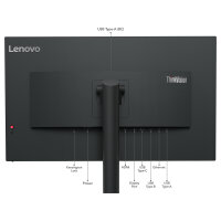 80cm/31,5" (3840x2160) Lenovo ThinkVision T32p-30 16:9 4K IPS 4ms 60Hz HDMI DP USB-C Pivot Black