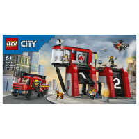LEGO City Feuerwehrstation mit Drehleiterfahrzeug 60414