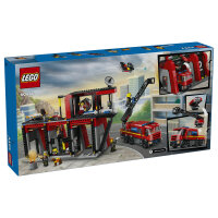 LEGO City Feuerwehrstation mit Drehleiterfahrzeug 60414