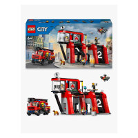 LEGO City Feuerwehrstation mit Drehleiterfahrzeug 60414
