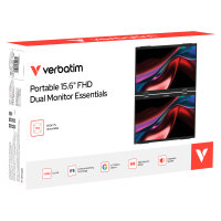 Verbatim Portable Monitor 15,6" FHD Dual Monitor Essentials