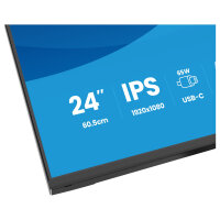 60,5cm/23,8" (1920x1080) iiyama ProLite XB2497HSN-B1 16:9 FHD IPS 1ms 100Hz HDMI DisplayPort USB-C USB LAN VESA Speaker Black