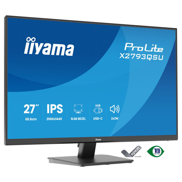 IIYAMA 68.6cm (27") X2793QSU-B1 16:9 HDMI+DP+2xUSB IPS