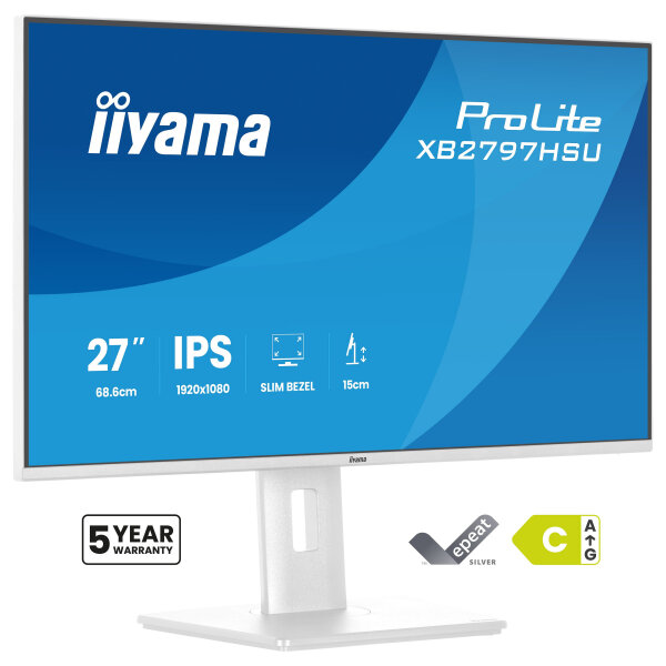 IIYAMA 68.6cm (27") XB2797HSU-W1 16:9 HDMI+DP+2xUSB-C IPS