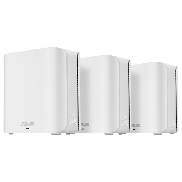 ASUS ZenWiFi BD4 WiFi 7 Mesh System 3er-Pack Weiß WLAN BE3600 Dualband, 2x 2.5G WAN/LAN (pro Einheit), Abdeckung bis zu 603 m²