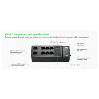 APC Back-UPS BE1050G2-GR USV 1050VA, 600W, Line-Interactive, 8x CEE 7 Schutzkontakt