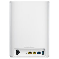ASUS ZenWiFi AX Hybrid XP4 WLAN Mesh System 1er Pack Weiß [WiFi 6 (802.11ax), Dual-Band, bis zu 1.800 Mbit/s]