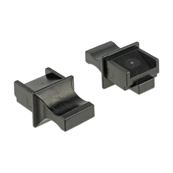 Staubschutz für RJ45 Buchse mit Griff 10 Stück schwarz