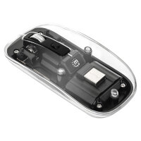 MANHATTAN Funkmaus USB-A 4Tasten RGB LED schwarz transparent